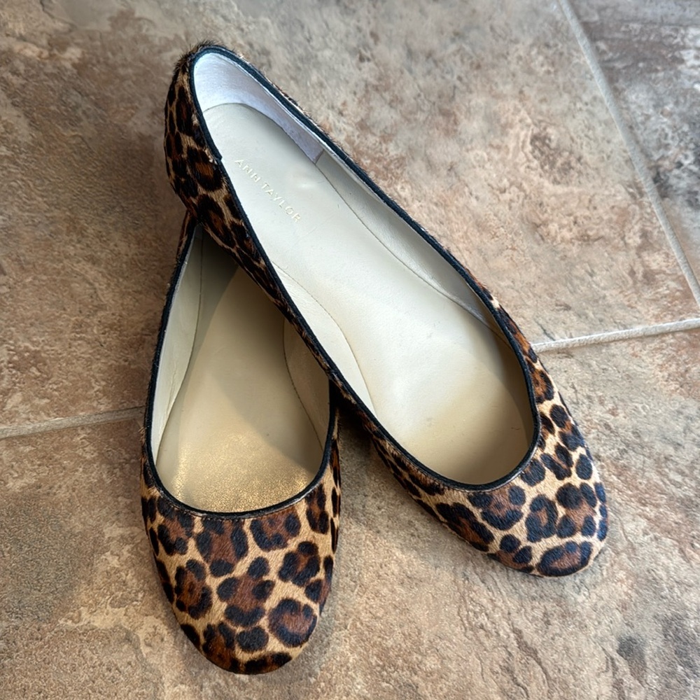 Animal print flats from Ann Taylor- like new!